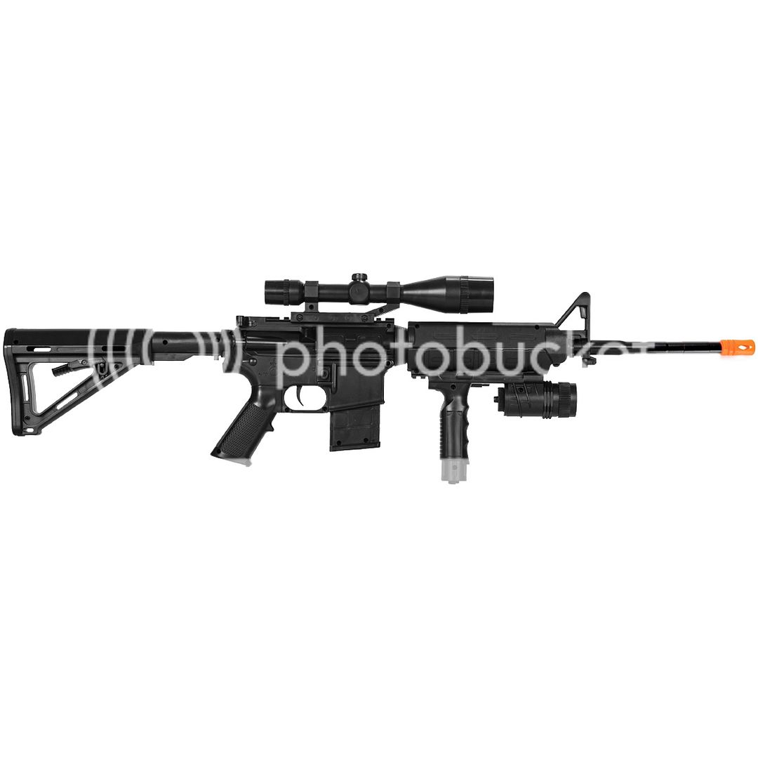 AIRSOFT SPRING M4 SPECIAL OPS TACTICAL SNIPER RIFLE GUN w/ PISTOL LASER
